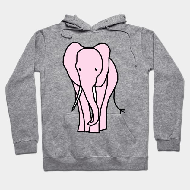 Pink Elephant Hoodie by ellenhenryart